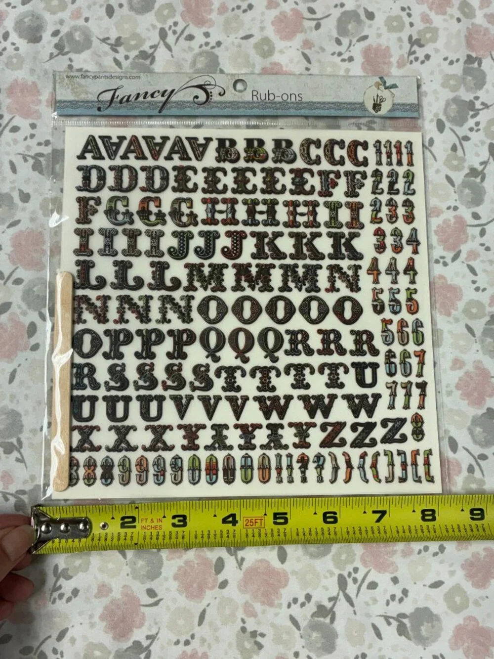 Fancy Rub-On Letters - Scrapbooking - Dance Hall Alphas - NWT